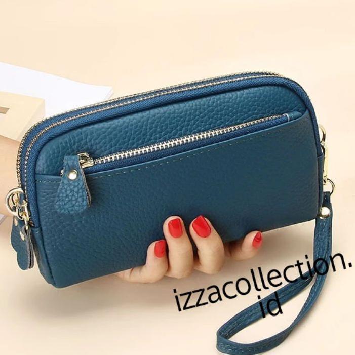 BESTPROMO Dompet Wanita Panjang 3 Resleting Muat HP 7 inch Kunci Dan Uang Kosmetik KOREAN STILE vira