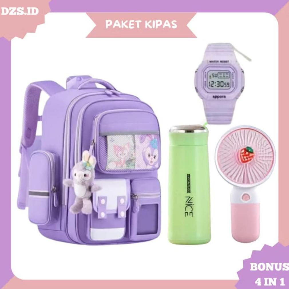 Tas Ransel Anak Perempuan Sekolah SD SMP Model Bagus Muat Banyak Buku Plus Combo Diskon