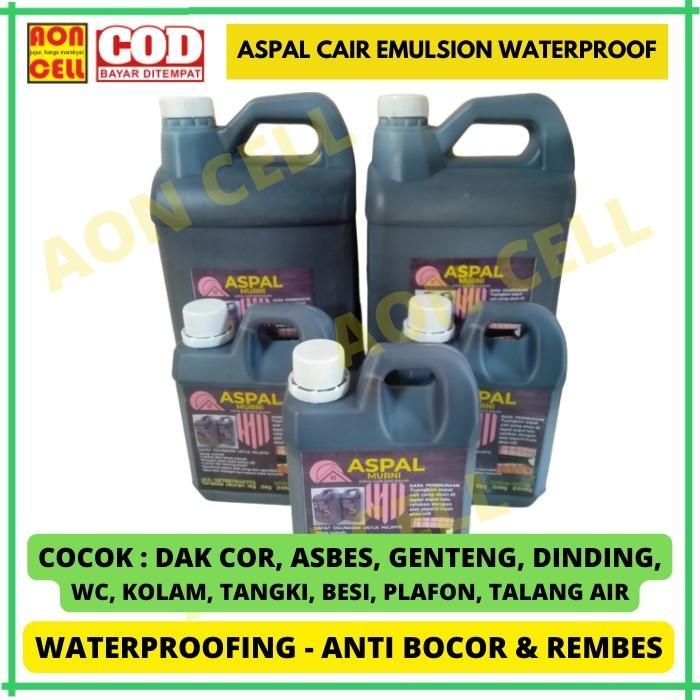 Aspal Cair 5Kg 5Liter Waterproofing Anti Bocor Anti Rembes Anti Karat Asphalt Emulsion