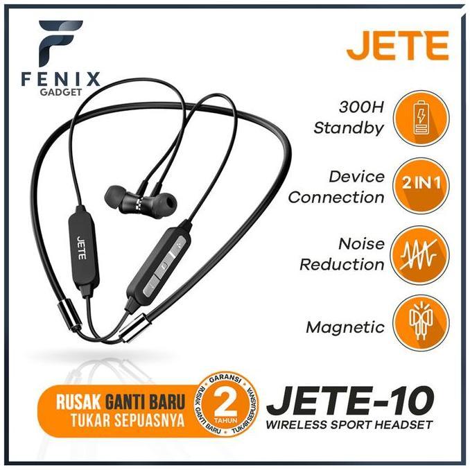 Promo Headset l Wireless Earphone Sport Necklace JETE-10 - Garansi Resmi 1th Diskon