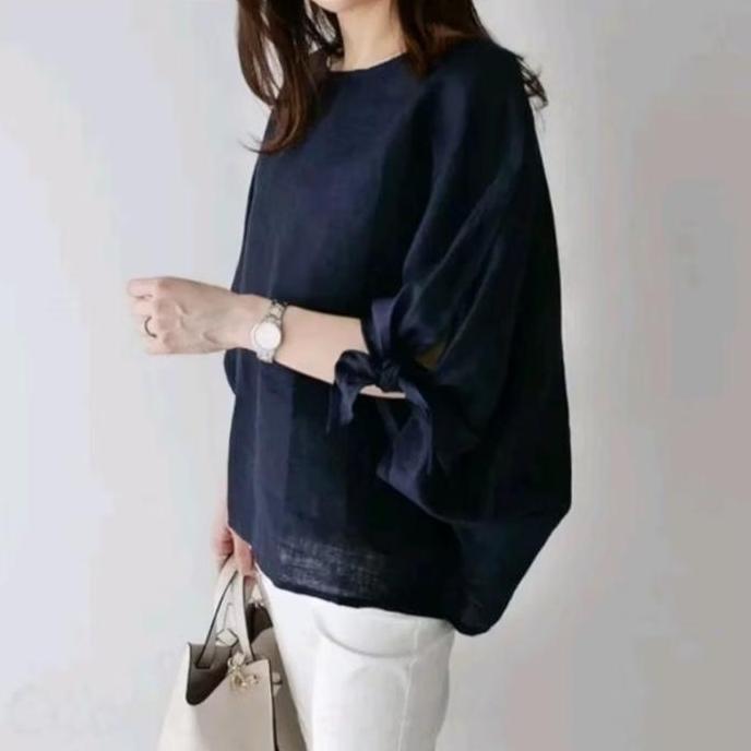 Blouse Baju Atasan Wanita Kerja style korea Baju Natal Baju imlek Merah - L BS