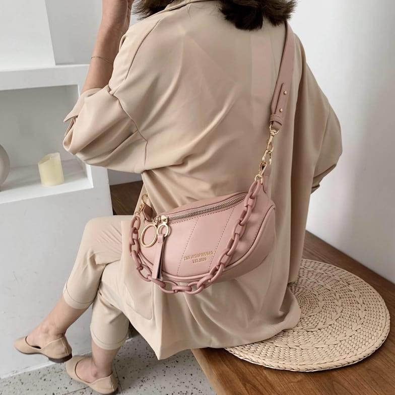 HOT Diobrale - Tas Selempang Waistbag Wanita Mini Tali Rantai Remaja Terbaru Kekinian Tas Murah