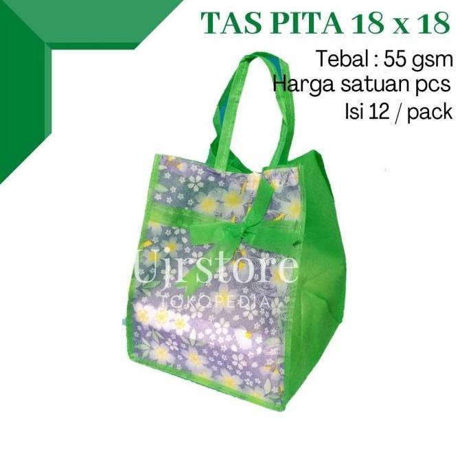Tas hajatan pita kotak nasi 18 x 18