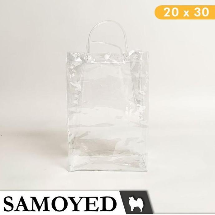 Tas Plastik Mika Transparan / Hampers / Tote Bag PVC Uk. 20 x 30 cm