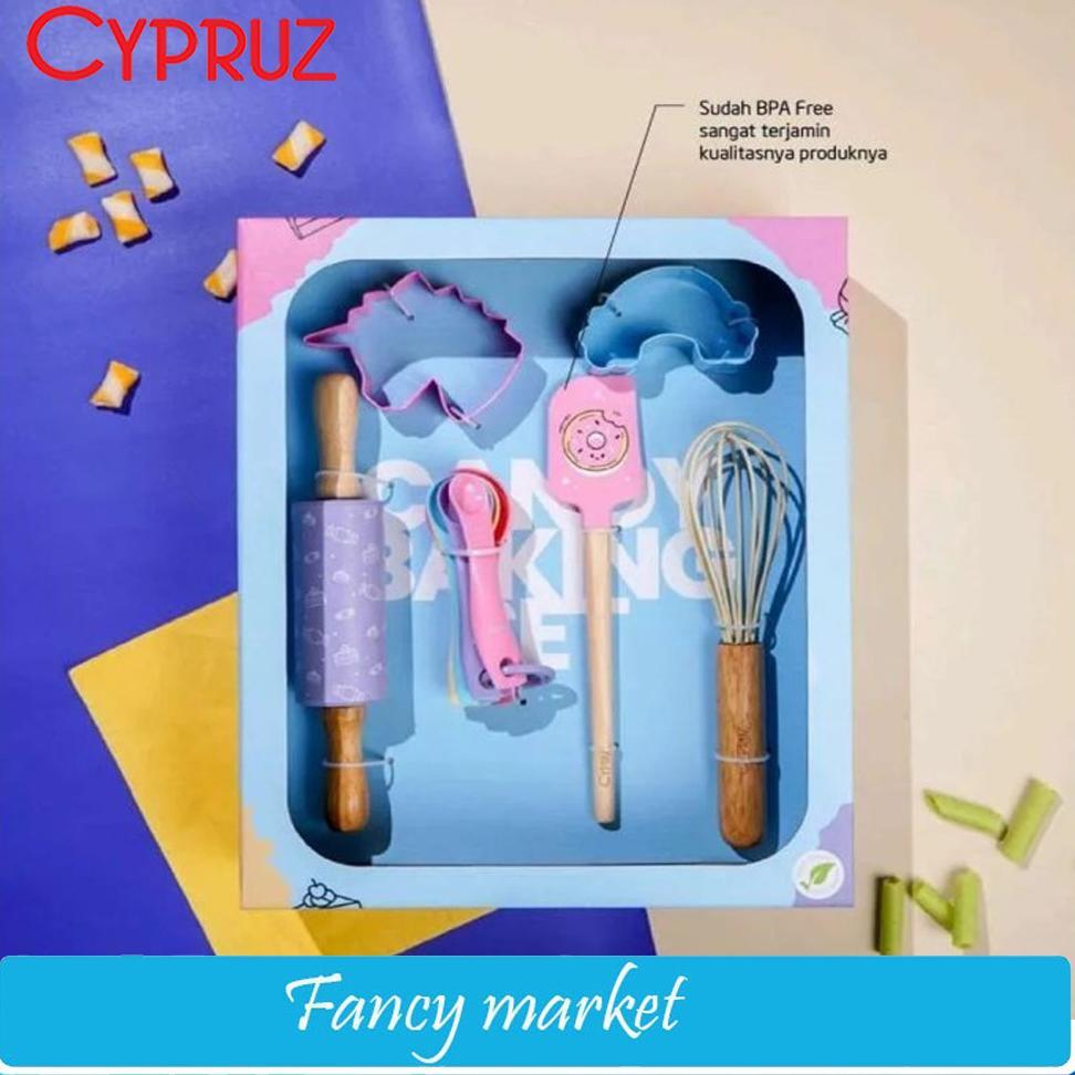 [Saik] SPATULA CYPRUZ CANDY Utensil Set Baking Tools 10 pcs Alat Baking Set
