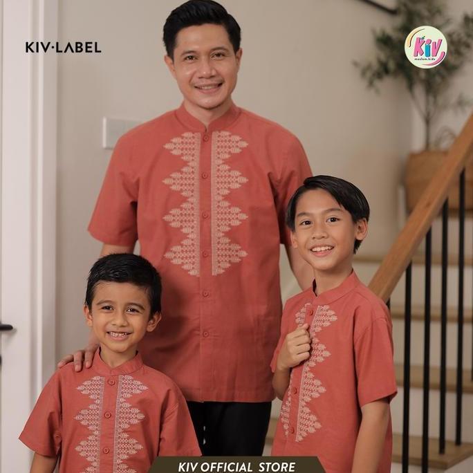 KIV Sarimbit Terracotta Gayatri Series Lebaran Baju Muslim Raya Keluarga Family Set Couple Gamis Pas
