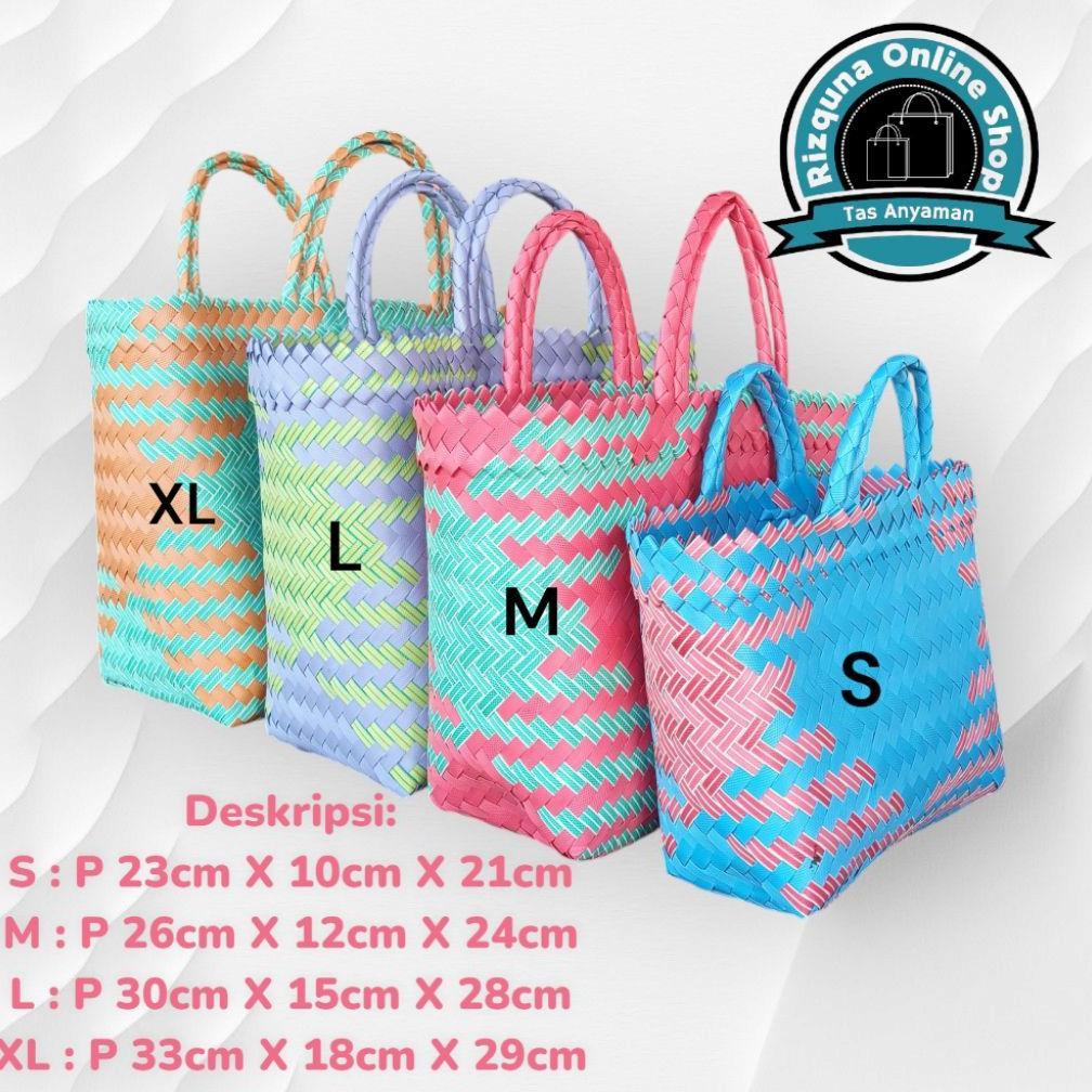 Readyy TAS ANYAMAN PLASTIK LURIK dan GLOSSY NGAWI TAS HAMPERS HAJATAN BELANJA