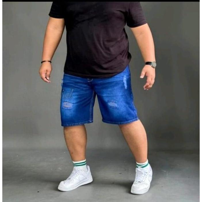 Saless Celana Pendek Sobek Pria Sobek Jeans Pendek Cowok Jumbo Distro Panjang