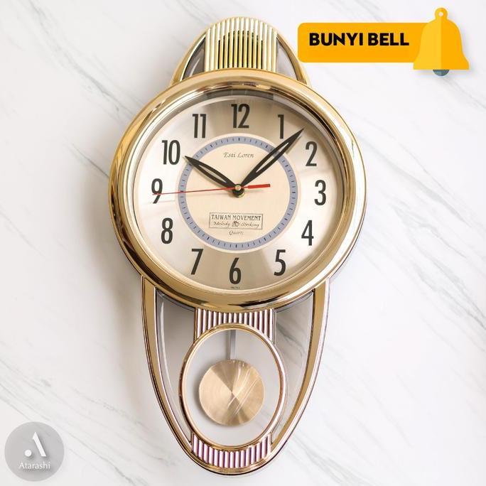 Esti Loren Jam Dinding Bandul Melody Bunyi Setiap Jam