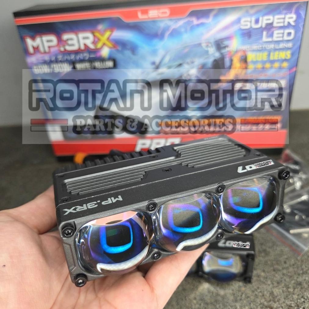 TRIPLE MINI Projie PR07 MP.3RX Blue Lens 2x 60W/90W / MP3RX / MP3 RX / MINI PROJIE VIRAL Output Bile