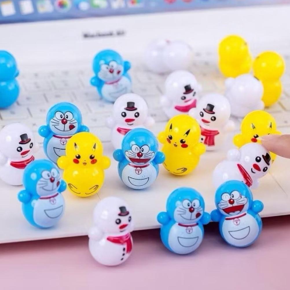 terbaru mainan doraemon mainan anak boneka goyang tumbler mini stress relief toy