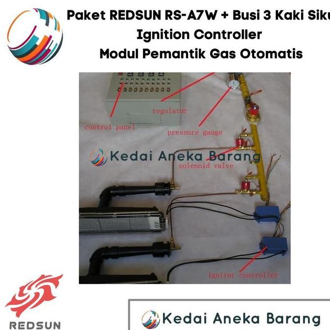 Pemantik Gas Ignition Igniter Controller Kompor Infrared Burner Set