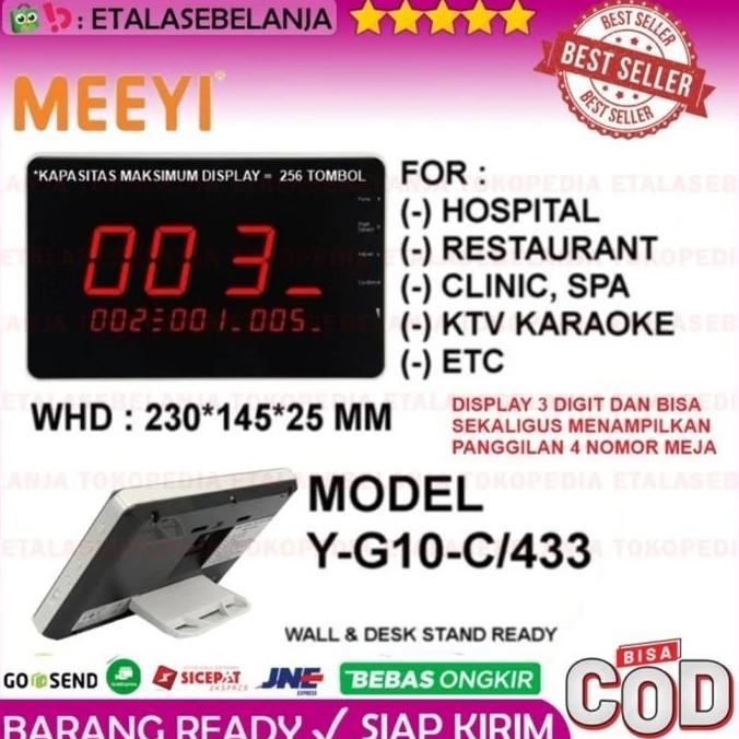 LED DISPLAY NURSE CALLING WIRELESS RECEIVER 3-DIGIT MEEYI Y-G10