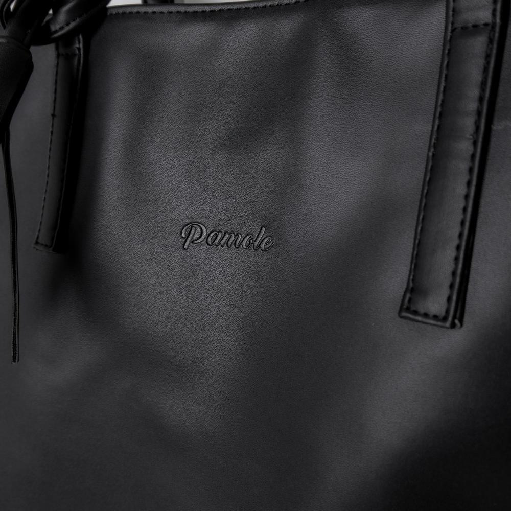 bestpromo pamole - tote bag wanita bahan kulit sintetis penutup resleting - volen series