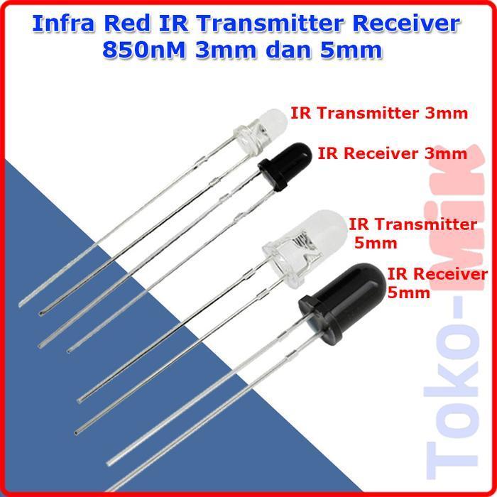 LED infrared infra red IR 850nM Transmitter Receiver Emitter 3mm 5mm