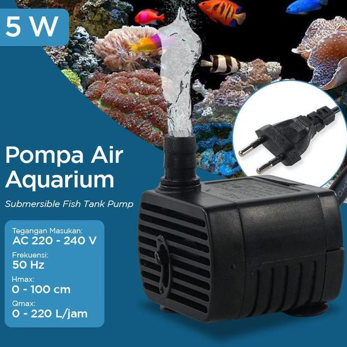 Pompa Air Celup Aquarium Submersible Mini Pump Fish Tank AC 220 - 240V