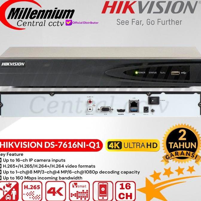 NVR HIKVISION 16CH DS-7616NI-Q1 / NVR HIKVISION 16 CHANNEL