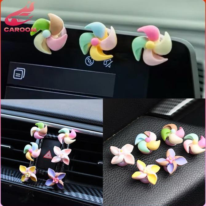 KEYMAZ CAROOM 6PCS Kincir Angin Mobil Listrik/Kincir Angin Sepeda Motor/Kincir Angin Baru/Kincir Ang