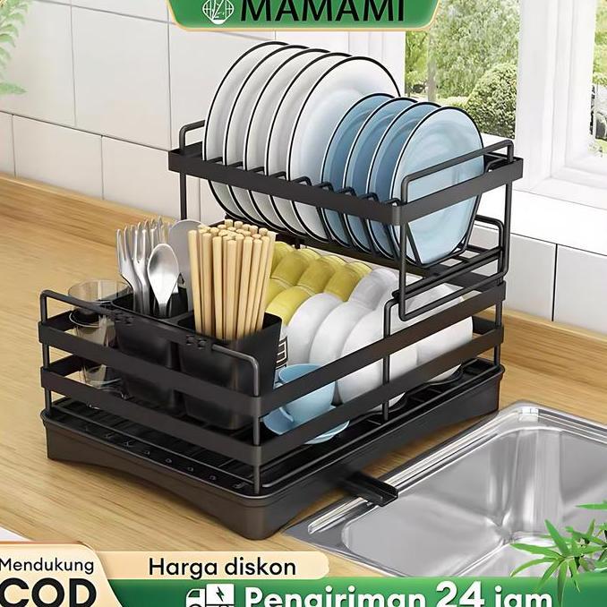 BRAGANZ Rak Stainless / Rak Piring Rak Wastafel Dengan dan Rak Talenan dorong bawah kompor tempat pi