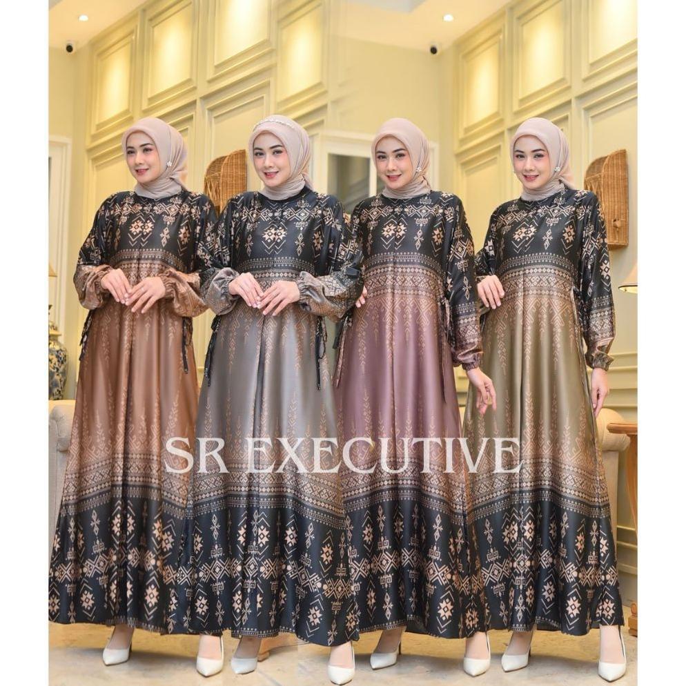Disc Gamis Silk Premium/Gamis Terbaru/Gamis Busui Frenli/Warna Terlaris Mauve Gray Mocca Olive Army/
