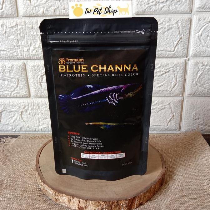 PREMIUM BLUE CHANNA PELET 88 PREMIUM BLUE CHANNA 100GR