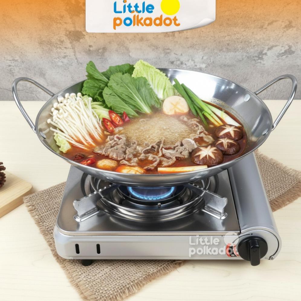 TERMURAH Littlepolkadot Wajan Mini Stainless Anti lengketWajan Stainless Tebal Kuali Premium Dengan 