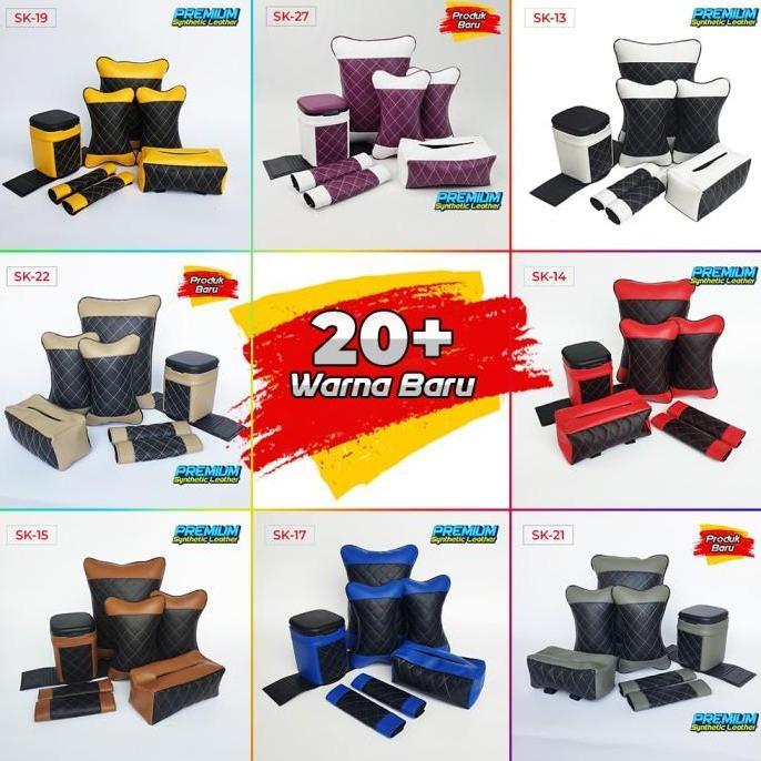 Set bantal mobil / bantal kulit mobil