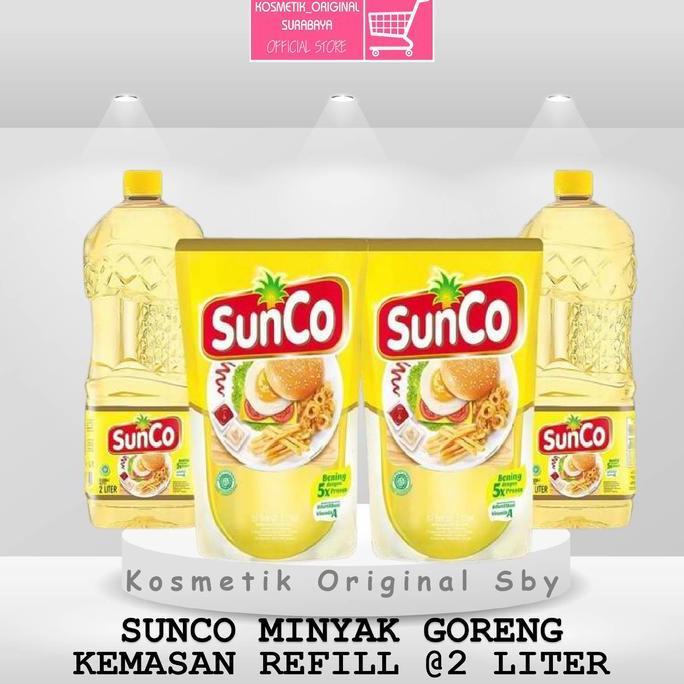 RAMADHAN_GROSIR - SUNCO MINYAK GORENG KEMASAN REFILL 2 LITER (MINYAK GORENG BAIK PALING BENING)
