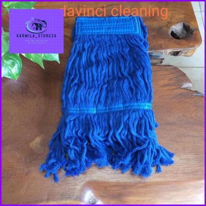 Kain pel lantai biru refill mop biru