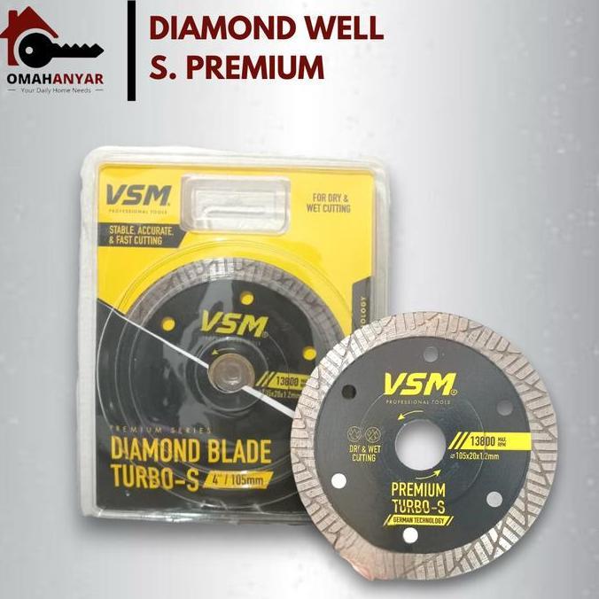 @#@#@#] VSM Diamond Saw Blade 4" Turbo S Mata Potong Keramik Granit