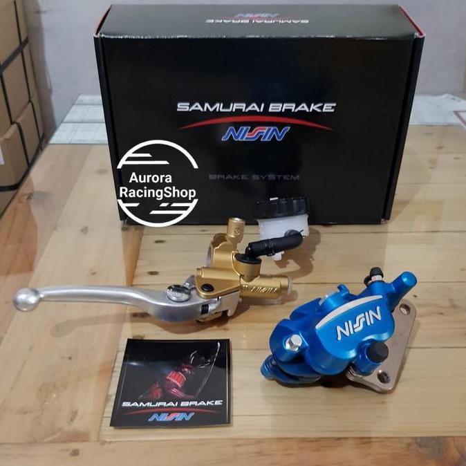 Promo Paket Nissin Kaliper & Master Rem MX King 150 warna Biru Diskon