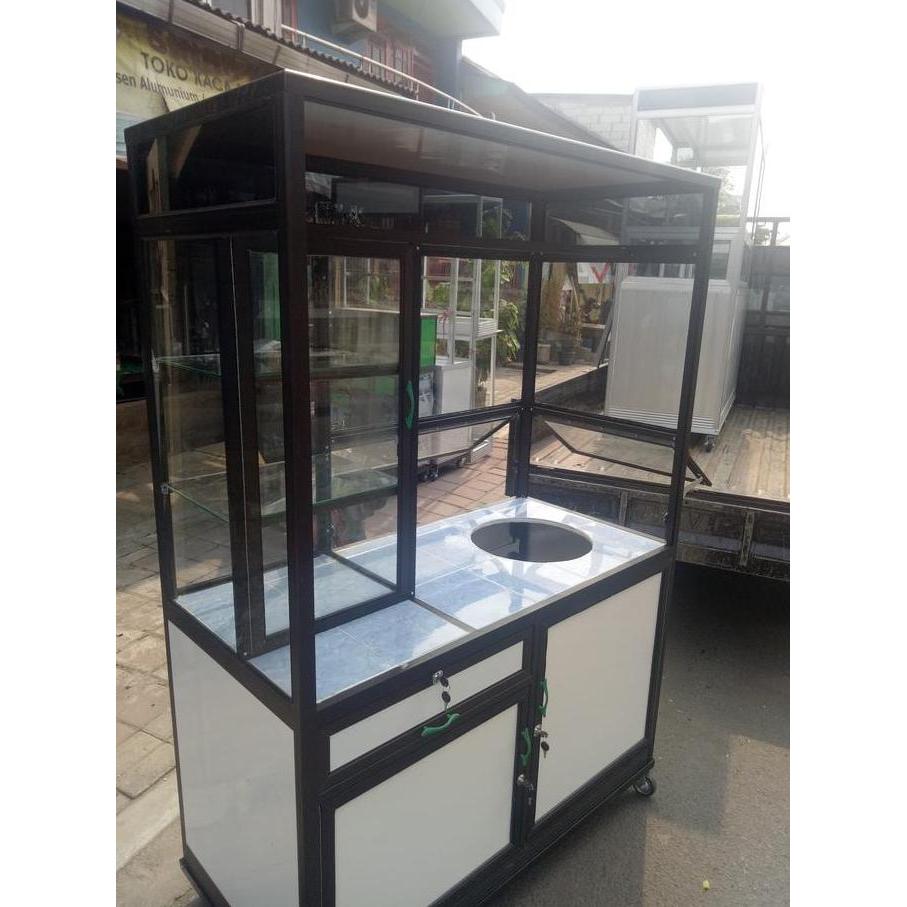 Terlaris Gerobak Alumunium, Gerobak Serbaguna, Gerobak Minimalis, Baso, Mie