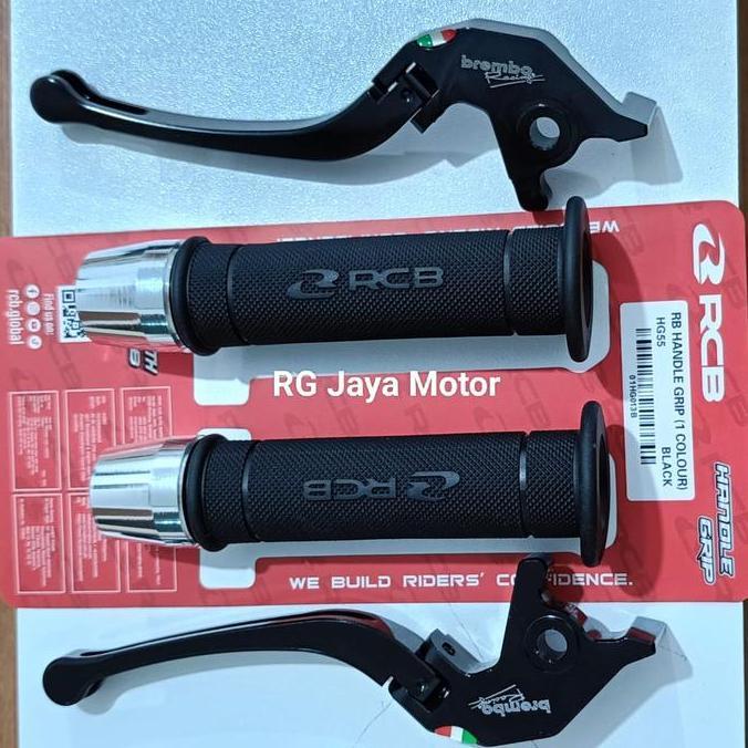 Promo 3in1 Handle Rem Lipat Black + Handgrip RCB HG55 + Jalu Stang PCX Chrome Nmax New / Nmax Old Di