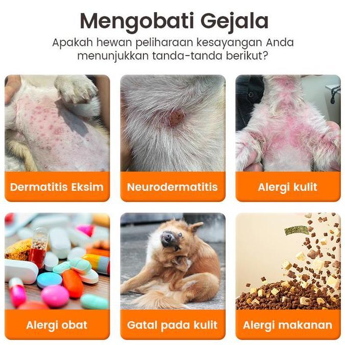 Penjualkomplit - PUAINTA Tablet Anti Alergi untuk Anjing dan Kucing Cocok Digunakan untuk Kulit Gata