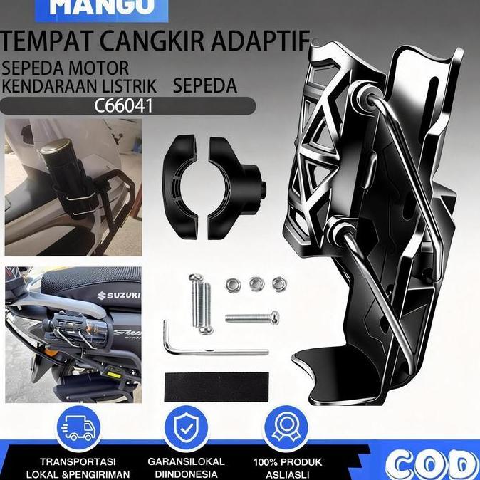 Baituswalayan - Tempat Minum Botol Motor Mounting Spion Universa/Bottle Holder Motor Tempat Botol Mo