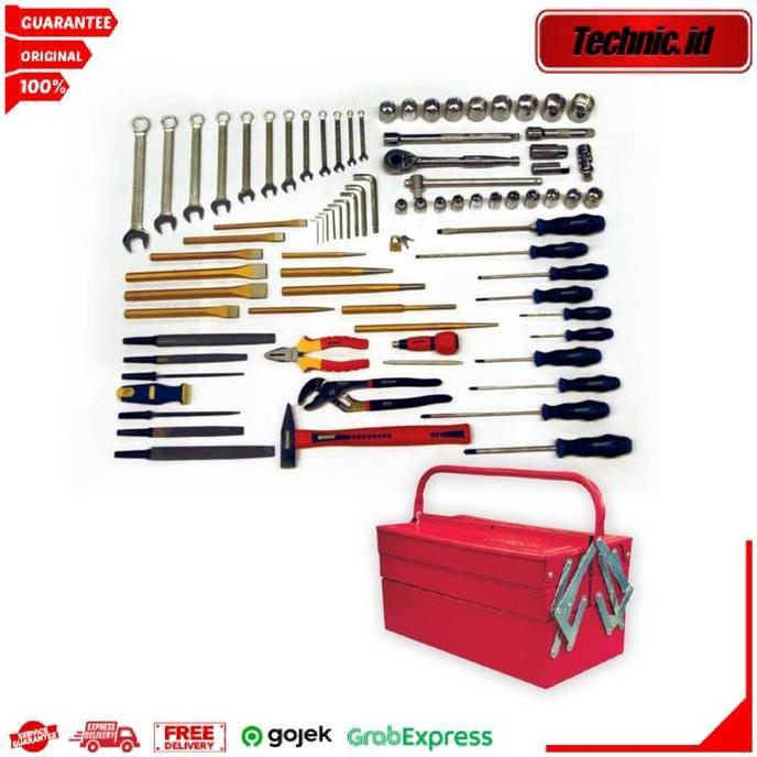 Terlaris Krisbow Lpwts1 Set Perkakas Mekanik Dasar 83 Pcs Basic Workshop Tool Set Mm 83Pcs Hand Tool