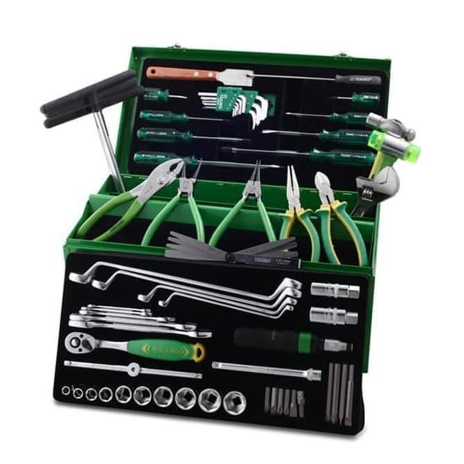 Terlaris Tekiro Mekanik Tools Kit Set 59 Pcs / Mekanik Tool Set Box Besi