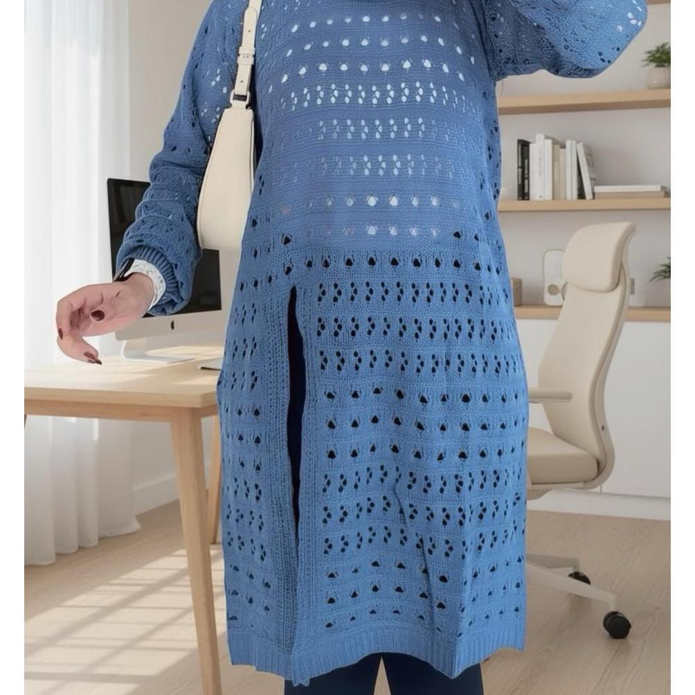 Grade Ori Yarra Blouse Atasan Tunik Rajut Wanita Motif Jaring