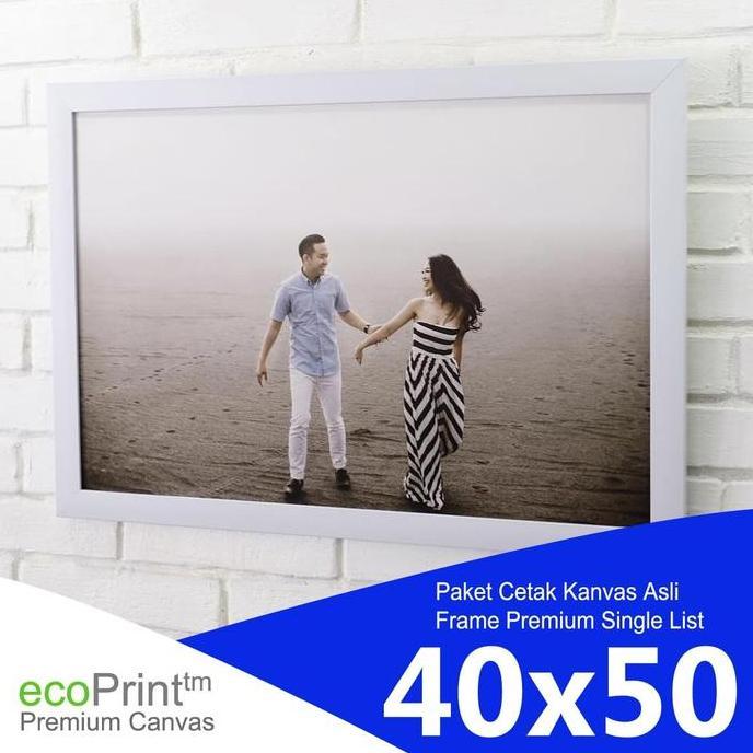 Paket Cetak Foto Kanvas dan Bingkai Frame ukuran 40x50 A2 20R SSL murah