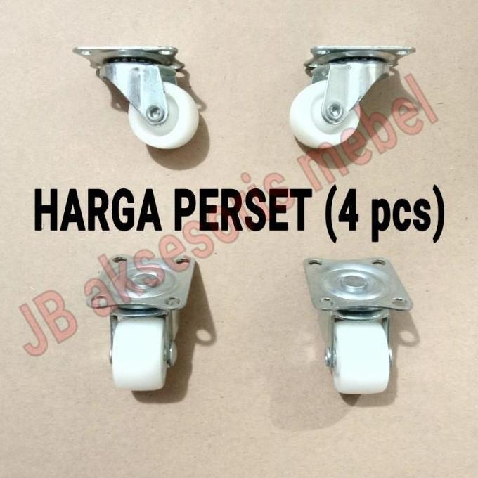 RODA KOPER NYLON PUTIH 1" / RODA CASTOR CASTER NILON KECIL 4bj