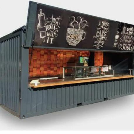 Terlaris Booth Container, Booth Container Kedai/Cafe Custom #254