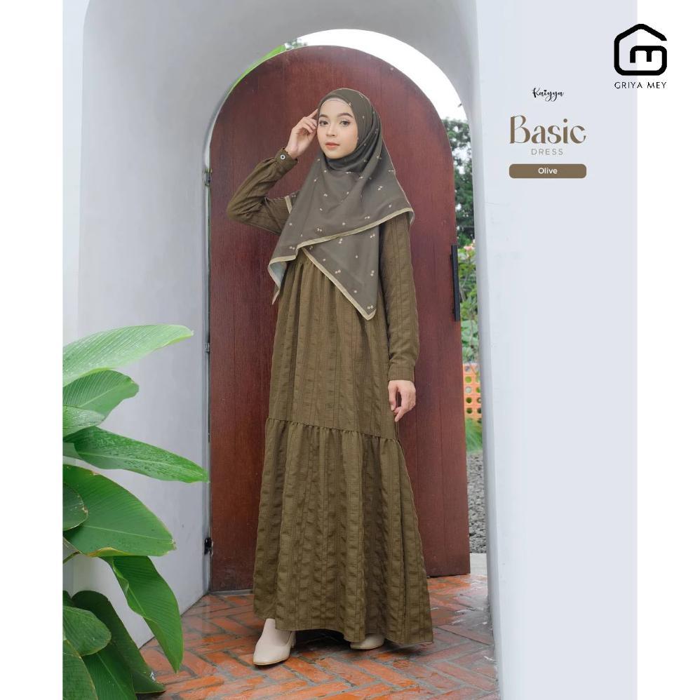 Kaiyya Basic Dress Gamis Menyusui Bahan Crinkle Cinderella Griya_Mey