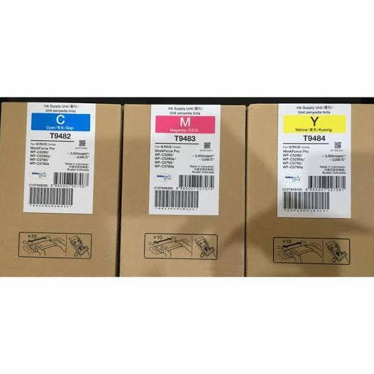 BEBAS ONGKIR - Tinta Epson T948 Color - Tinta Printer WF C5290 WF C5790 Original