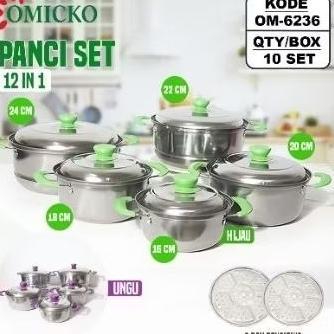 panci steamer set 5 susun tutup stenlis / Panci + Steamer Set 5 Susun Stainless