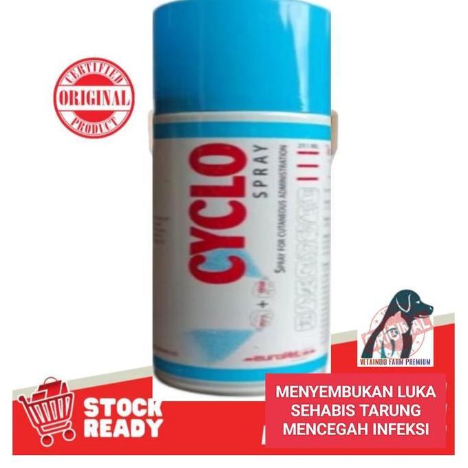 BEBAS ONGKIR - CYCLO SPRAY OBAT AYAM MENYEMBUKAN LUKA MENCEGAH INFEKSI CYCLO IMPORT