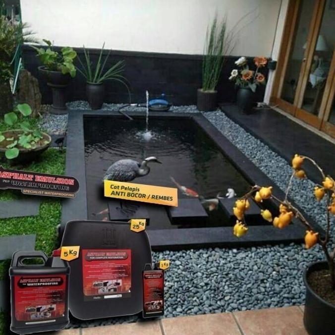 Aspal Cair Cat besi dek Kapal Asphalt Emulsion Wateroofing 25kg, Cat anti bocor Paint warna hitam