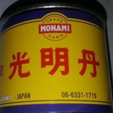 MONAMI Red Lead Orange Powder Komyotan Shin Myotan Chikyu Monami 400 Gram Kaleng Bubuk Warna Orinal 