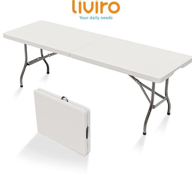 Liviro Meja Lipat Portable Jumbo Jualan Camping Outdoor Indoor Foldable Table Serbaguna Kokoh