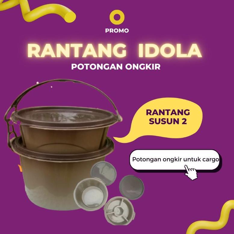 CUCI GUDANG RANTANG  SUSUN 2  IDOLA  / Rantang BULAT  SUSUN 2  / RANTANG IDOLA  Murah