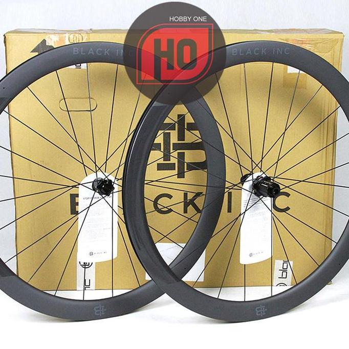 TERBARU Black Inc FORTY FIVE Disc Brake Clincher Tubeless Ready Carbon Wheelse